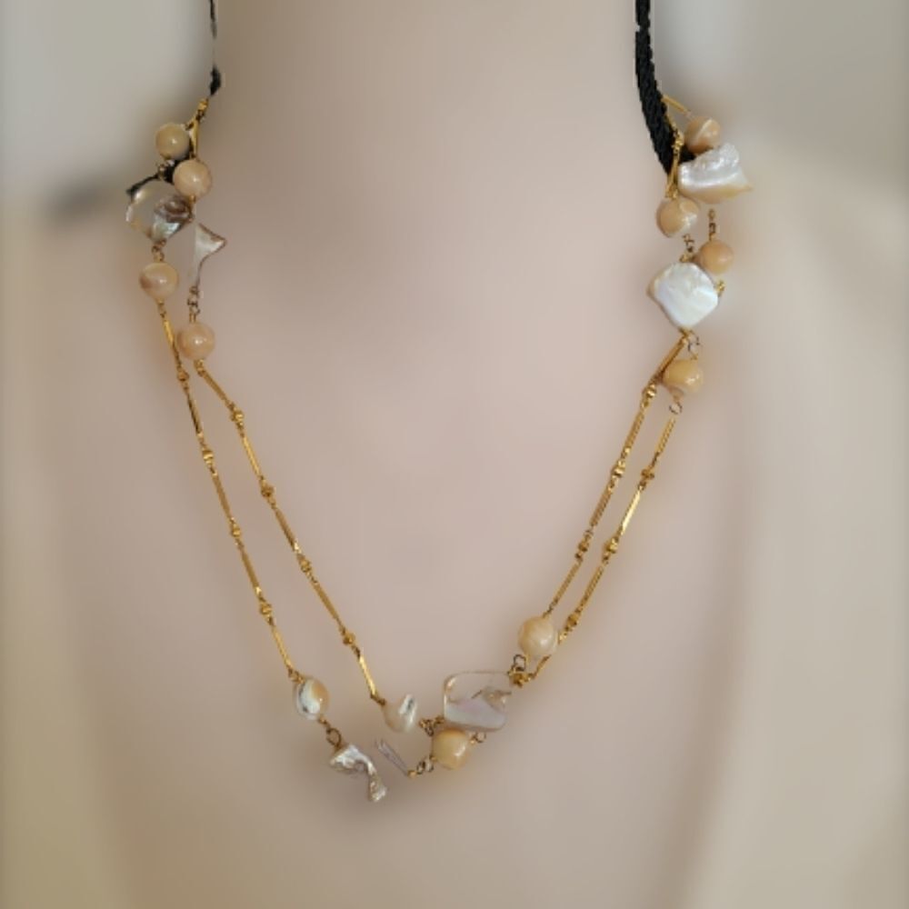 Cookie Lee 19" L Gold Tone & Pearl Necklace